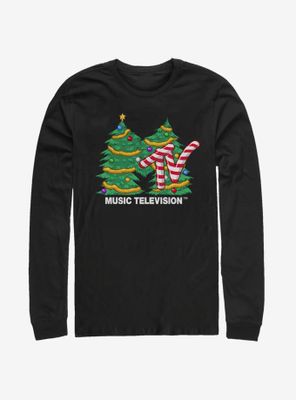 MTV Christmas Tree Logo Long-Sleeve T-Shirt