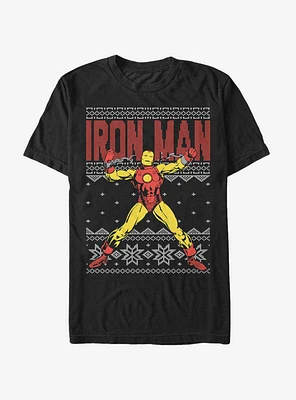 Marvel Iron Man Christmas Pattern T-Shirt