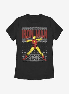 Marvel Iron Man Christmas Pattern Womens T-Shirt