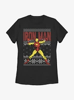 Marvel Iron Man Christmas Pattern Womens T-Shirt
