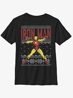 Marvel Iron Man Christmas Pattern Youth T-Shirt