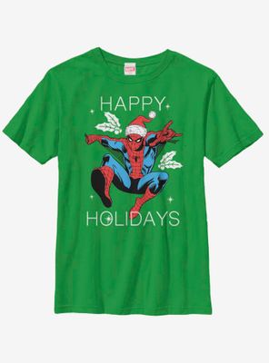 Marvel Spider-Man Happy Holidays Youth T-Shirt