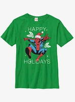 Marvel Spider-Man Happy Holidays Youth T-Shirt