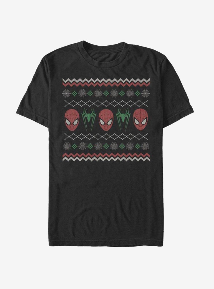 Marvel Spider-Man Spider Christmas Pattern T-Shirt