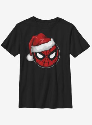 Marvel Spider-Man Spidey Santa Hat Youth T-Shirt