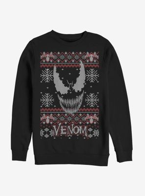 Marvel Venom Face Christmas Pattern Sweatshirt