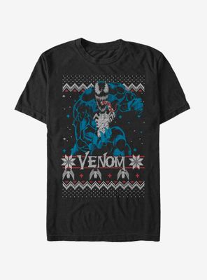 Marvel Venom Christmas Pattern T-Shirt