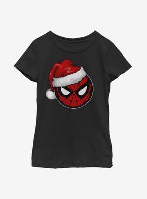 Marvel Spider-Man Spidey Santa Hat Youth Girls T-Shirt