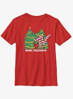MTV Christmas Tree Logo Youth T-Shirt