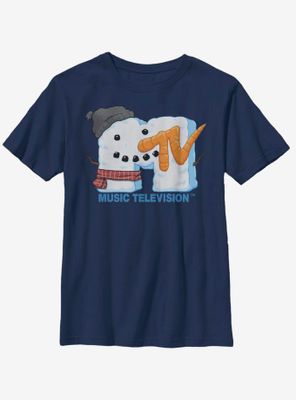 MTV Snowman Face Logo Youth T-Shirt