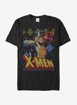 Marvel X-Men Cyclops Christmas Pattern T-Shirt