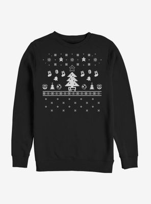 Nintendo Super Mario White Christmas Sweatshirt