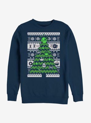 Star Wars Galactic Tree Christmas Pattern Sweatshirt