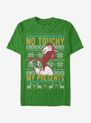 Disney The Emperor's New Groove No Touchy Christmas Pattern T-Shirt