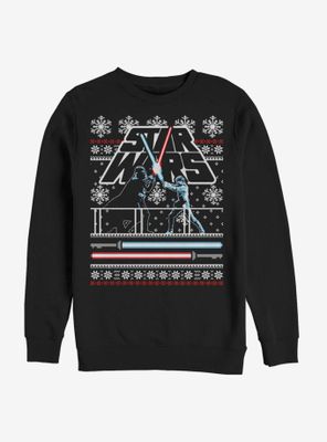 Star Wars Holiday Face Off Christmas Pattern Sweatshirt