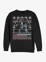 Star Wars Holiday Face Off Christmas Pattern Sweatshirt