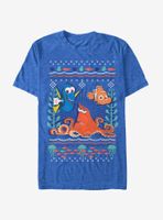 Disney Pixar Finding Nemo Sea Christmas Pattern T-Shirt