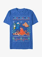 Disney Pixar Finding Nemo Sea Christmas Pattern T-Shirt