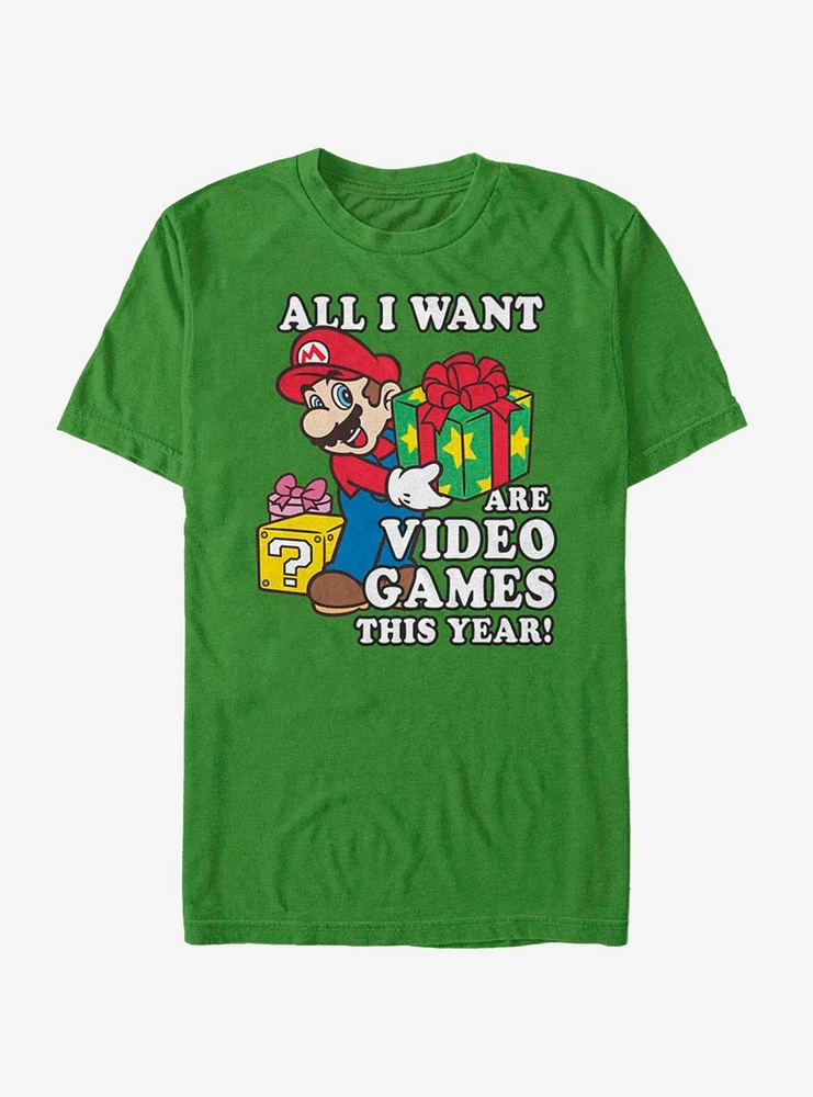 Nintendo Super Mario Give Video Games T-Shirt