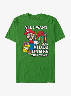 Nintendo Super Mario Give Video Games T-Shirt