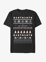 Nintendo Super Mario Happy Holidays Christmas Pattern T-Shirt