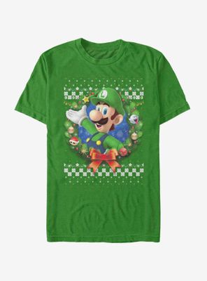 Nintendo Super Mario Wreath Luigi 3D T-Shirt