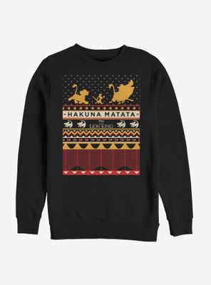 Disney The Lion King Hakuna Matata Christmas Pattern Sweatshirt