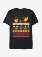 Disney The Lion King Hakuna Matata Christmas Pattern T-Shirt