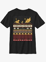 Disney The Lion King Hakuna Matata Christmas Pattern Youth T-Shirt