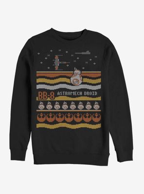 Star Wars Episode VII The Force Awakens Astromech Christmas Pattern Sweatshirt