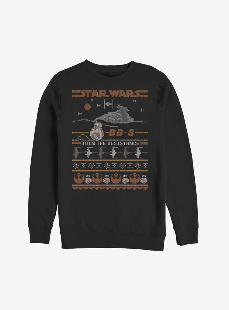 Star Wars Episode VII The Force Awakens BB-8 Resistance Christmas Pattern Sweatshirt