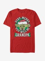 Star Wars Merry Yoda Grandpa T-Shirt