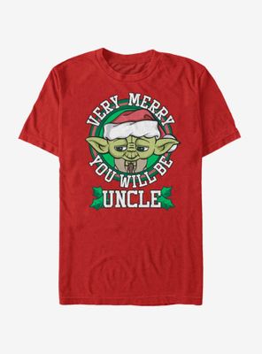 Star Wars Merry Yoda Uncle T-Shirt