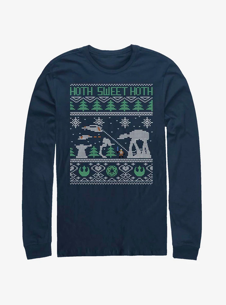 Star Wars Christmas Pattern Long-Sleeve T-Shirt