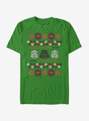 Star Wars Empire Christmas Pattern T-Shirt