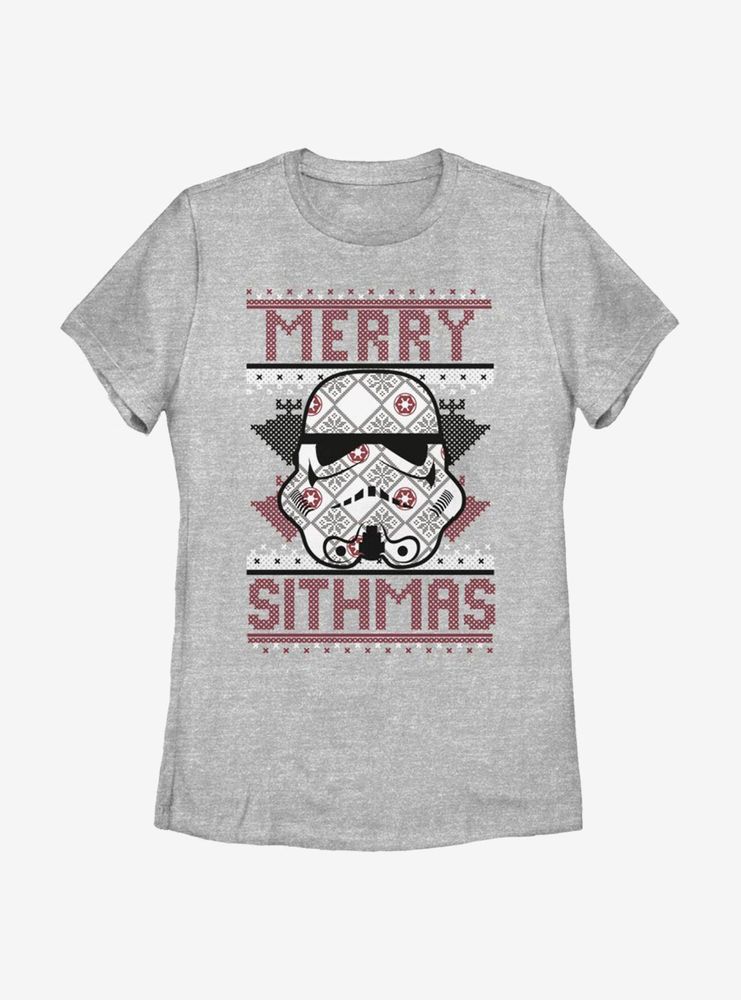 Star Wars Sith Christmas Pattern Womens T-Shirt