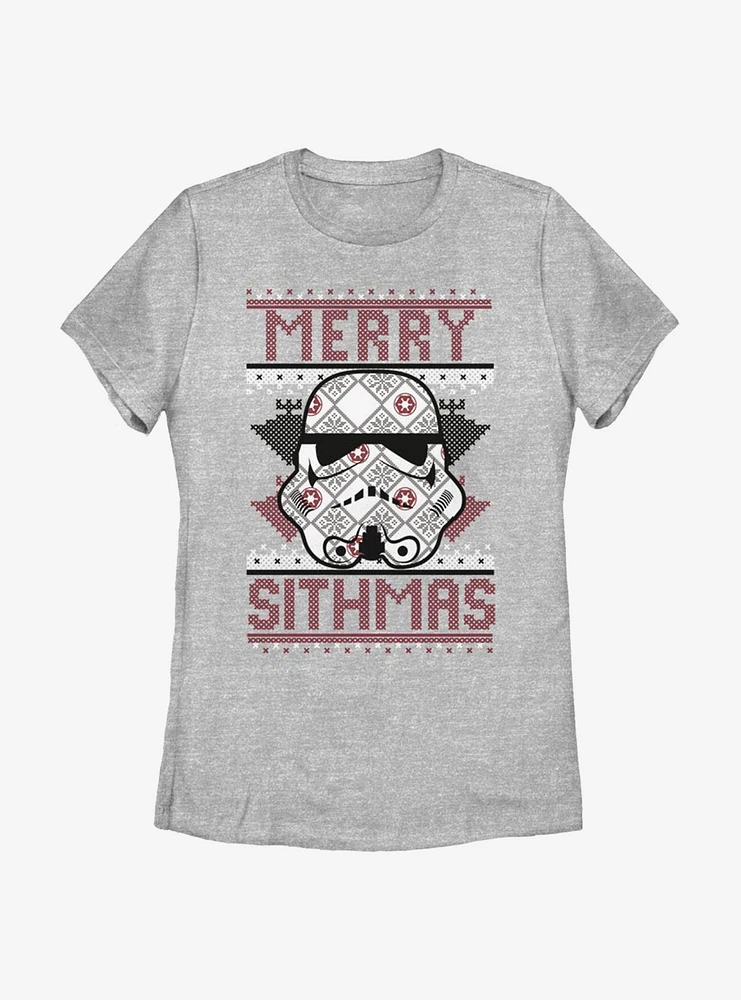 Star Wars Sith Christmas Pattern Womens T-Shirt