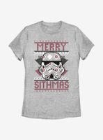 Star Wars Sith Christmas Pattern Womens T-Shirt