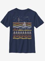 Star Wars Episode VII The Force Awakens Astromech Christmas Pattern Youth T-Shirt