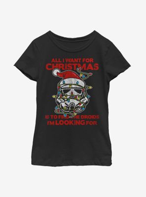 Star Wars Christmas Trooper Youth Girls T-Shirt