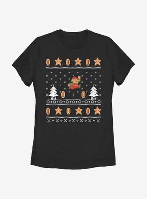 Nintendo Super Mario Christmas Womens T-Shirt