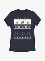 Nintendo Super Mario Pixel Retro Christmas Pattern Womens T-Shirt