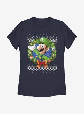 Nintendo Super Mario Wreath Luigi 3D Womens T-Shirt
