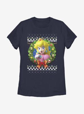 Nintendo Super Mario Wreath Princess Peach 3D Womens T-Shirt