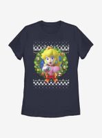 Nintendo Super Mario Wreath Princess Peach 3D Womens T-Shirt