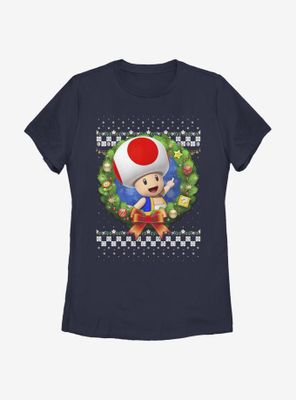 Nintendo Super Mario Wreath Toad 3D Womens T-Shirt