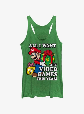 Nintendo Super Mario Give Video Games Womens Tank Top