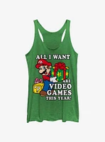 Nintendo Super Mario Give Video Games Womens Tank Top