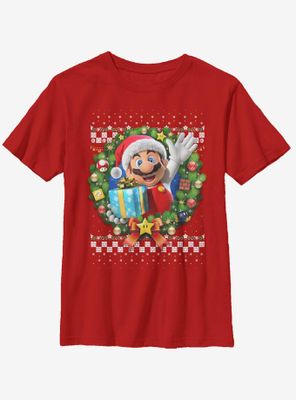 Nintendo Super Mario Wreath 3D Youth T-Shirt