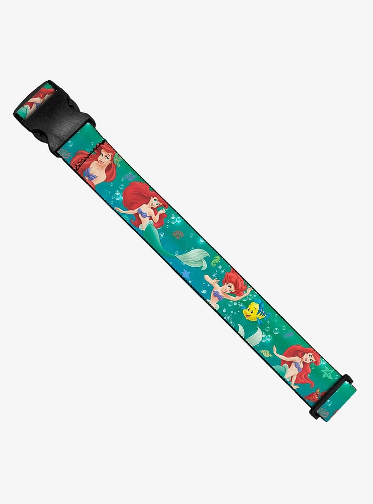 Disney The Little Mermaid Ariel Flounder Poses Luggage Strap